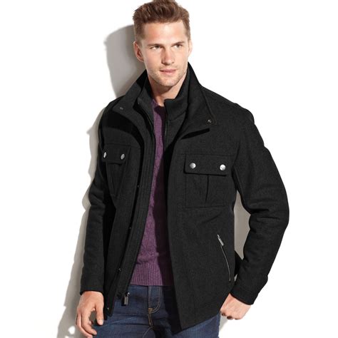 michael kors wool blend coat mens|Modern.